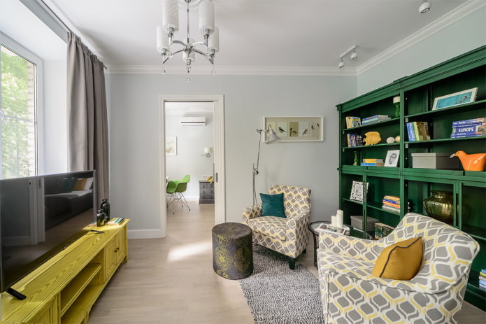 coloring of cabinets in the interior of the hall coloring of cabinets in the interior of the hall