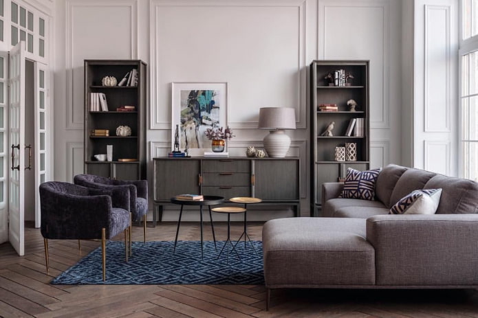 cabinets in the interior of the hall cabinets in the interior of the hall