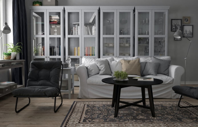 coloring of cabinets in the interior of the hall coloring of cabinets in the interior of the hall