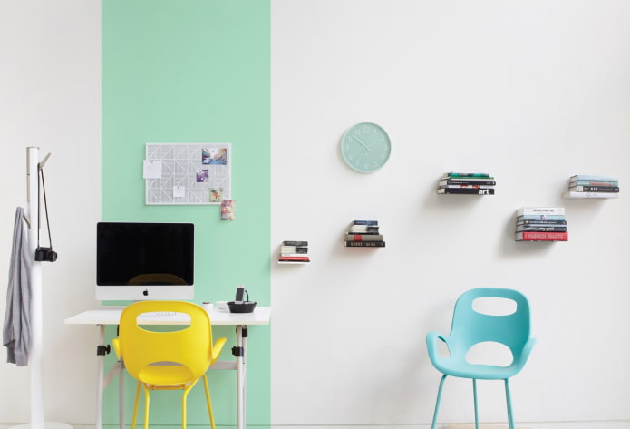 original shelves for books in the interior