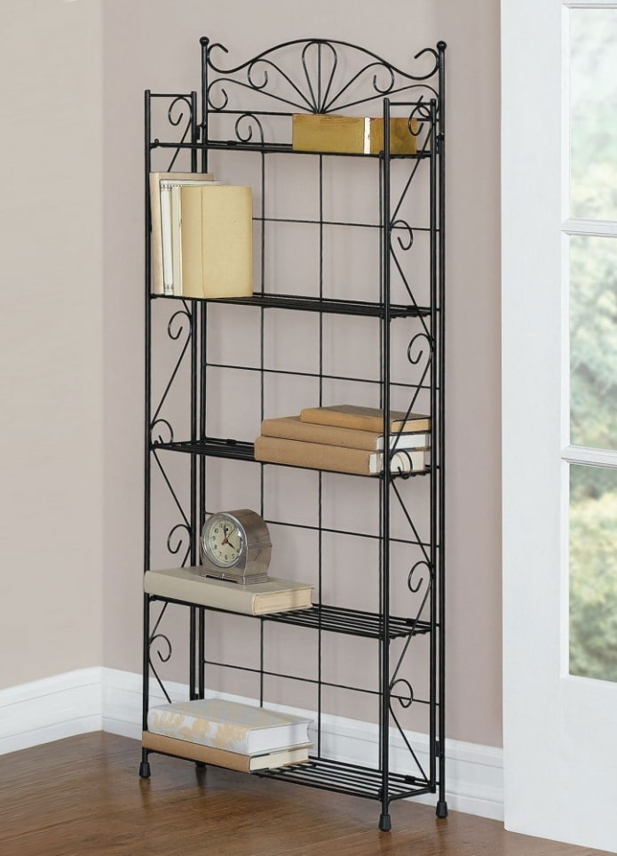 design of bookshelves in the interior