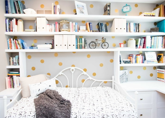 shelves for books in the interior of the nursery shelves for books in the interior of the nursery