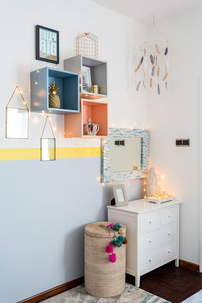 square shelves in the interior of the nursery square shelves in the interior of the nursery