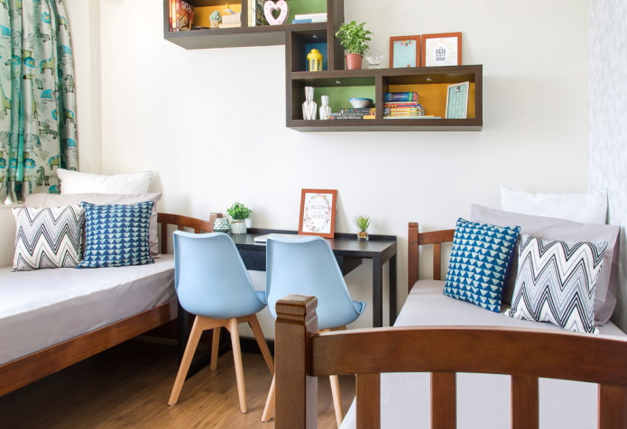 open shelves in the interior of the nursery open shelves in the interior of the nursery