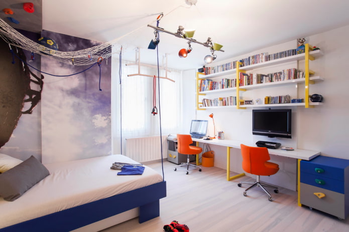 shelves for books in the interior of the nursery shelves for books in the interior of the nursery