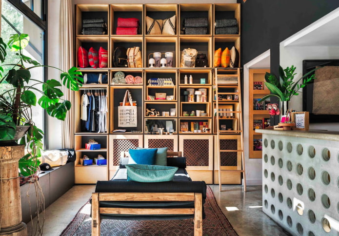 rack for clothes in the interior rack for clothes in the interior