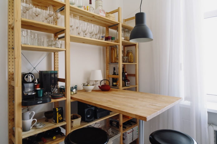 shelving structure in the interior of the kitchen shelving structure in the interior of the kitchen