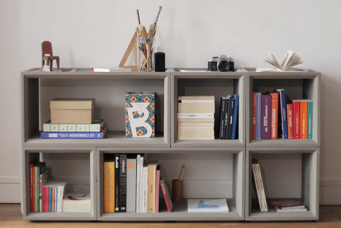 gray shelving in the interior gray shelving in the interior