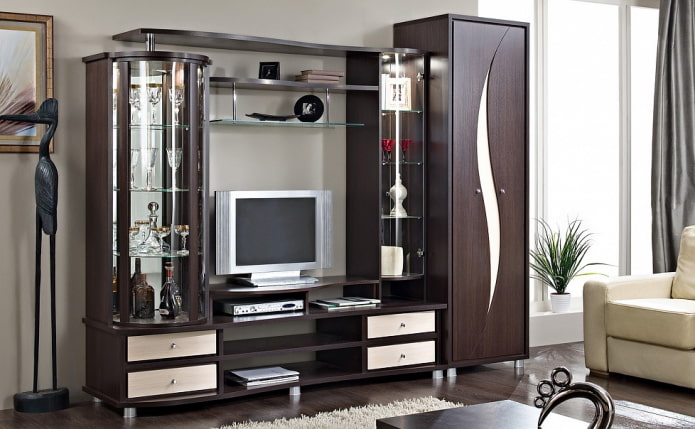 combined wall in the interior of the living room combined wall in the interior of the living room