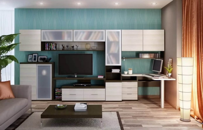 combined wall in the interior of the living room combined wall in the interior of the living room