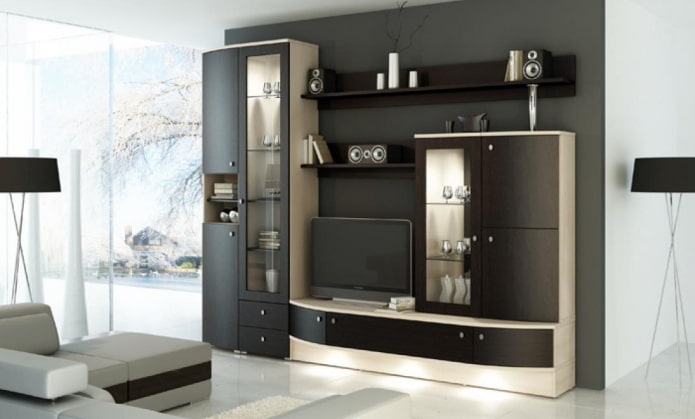 wall-slide in the interior of the living room wall-slide in the interior of the living room