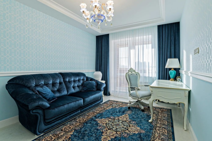 interior of the study in classic style interior of the study in classic style