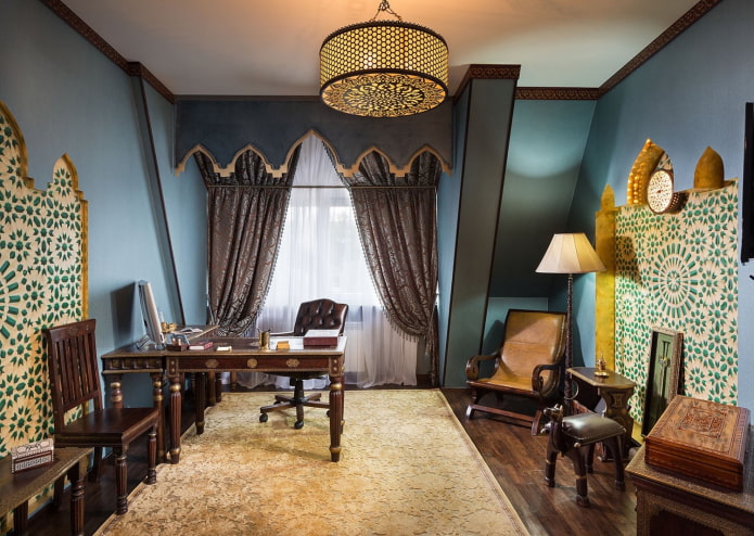 curtains in the interior of the study curtains in the interior of the study