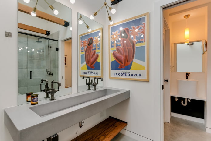 loft-style bathroom furnishings