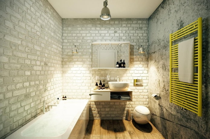 decorating a bathroom in the loft style