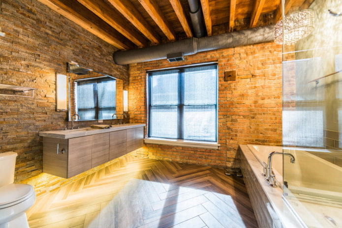 loft-style bathroom decoration