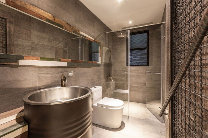 loft style bathroom design