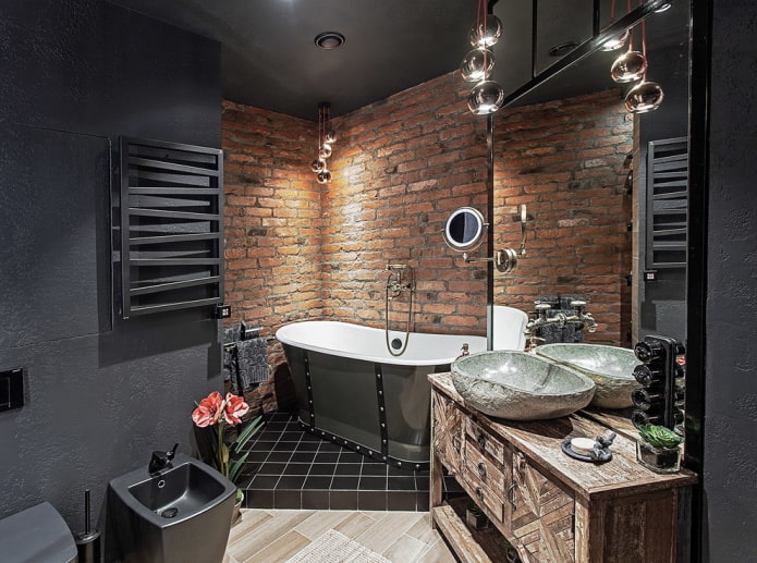 loft-style bathroom decoration