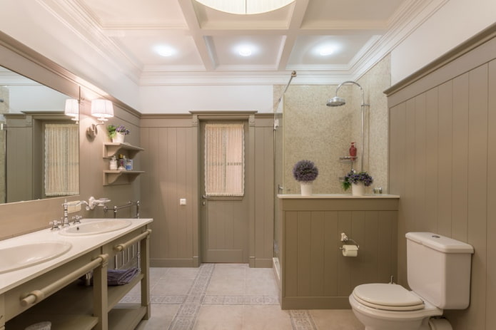 Bathroom in warm gray tones Bathroom in warm gray tones