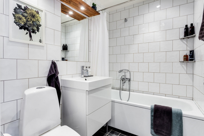 bathroom interior design in white colors