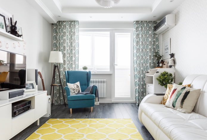 Living room with sofa bed