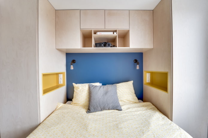 Wardrobes above the bed