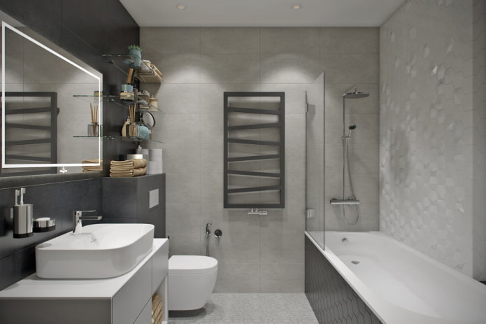 bathroom interior in an apartment of 50 squares