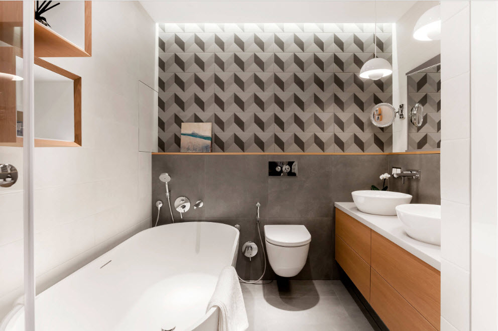 bathroom interior in an apartment of 50 squares