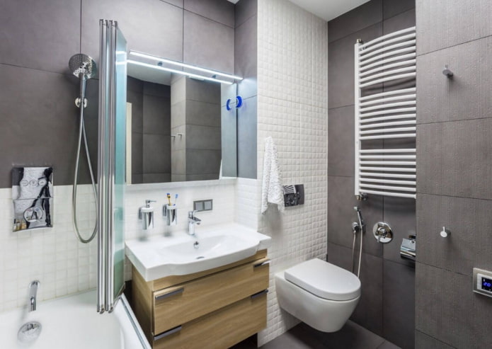 bathroom interior in an apartment of 50 squares