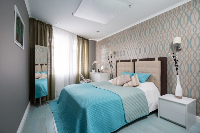 bedroom interior in an apartment of 50 squares