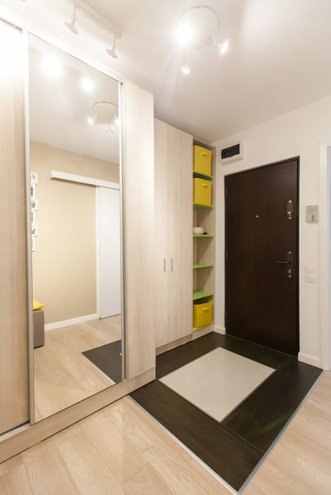 the interior of the hallway in an apartment of 50 squares