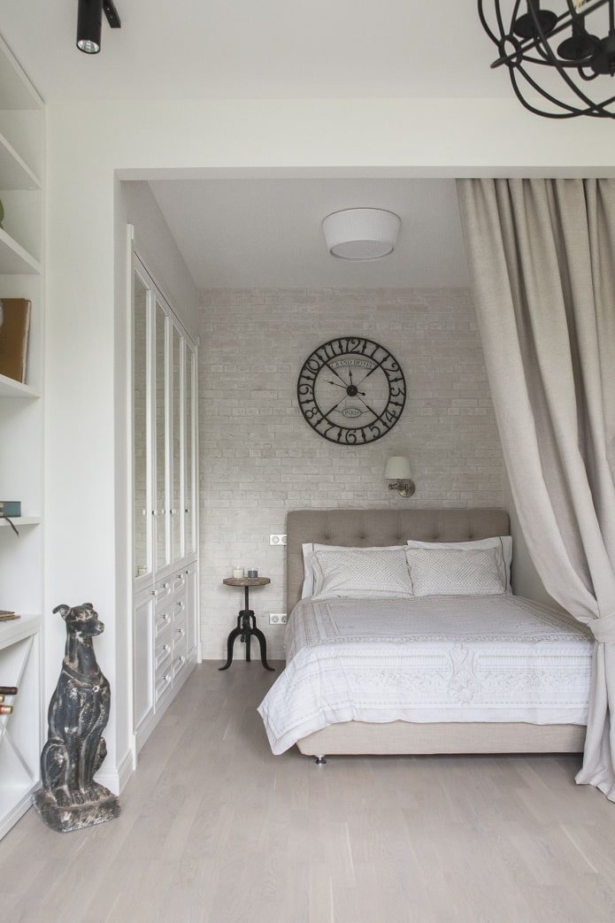 bedroom interior in an apartment of 36 squares