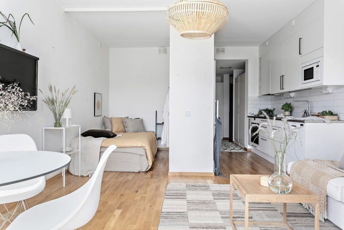 apartment of 35 squares in Scandinavian style apartment of 35 squares in Scandinavian style