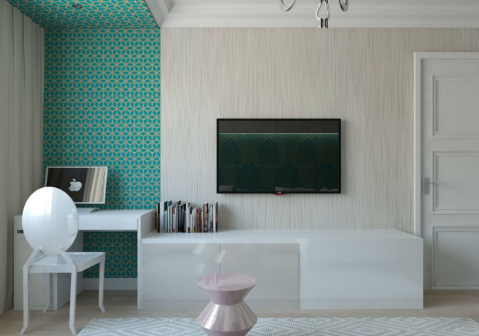 workplace in the interior of a studio apartment 35 squares workplace in the interior of a studio apartment 35 squares