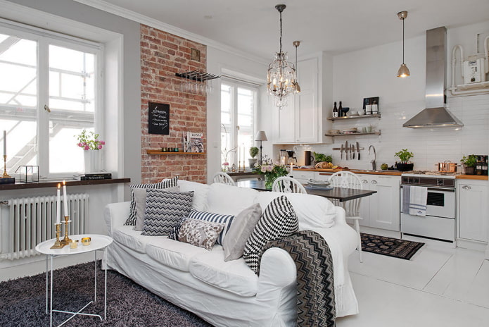 apartment of 35 squares in Scandinavian style apartment of 35 squares in Scandinavian style