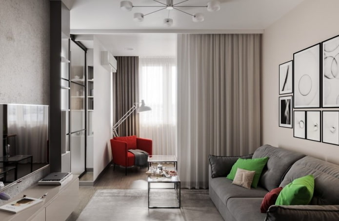 interior of a one-room apartment 45 squares interior of a one-room apartment 45 squares