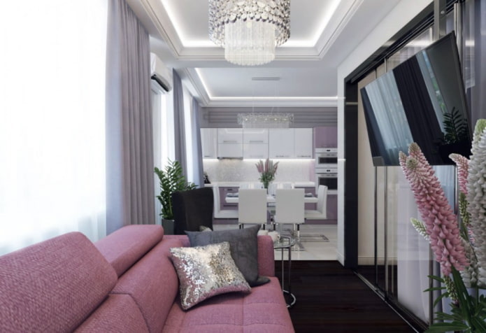 interior of a one-room apartment 45 squares interior of a one-room apartment 45 squares