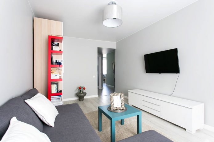 the interior of the apartment is 45 squares in a modern style the interior of the apartment is 45 squares in a modern style