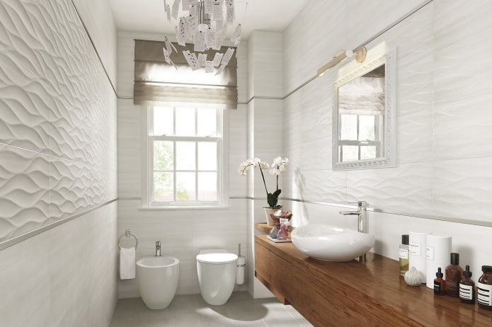 toilet interior design in white colors