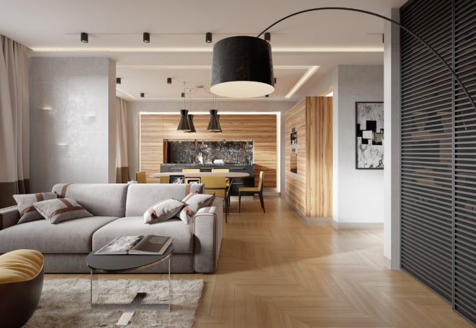 interior of an apartment of 70 squares in a modern style interior of an apartment of 70 squares in a modern style