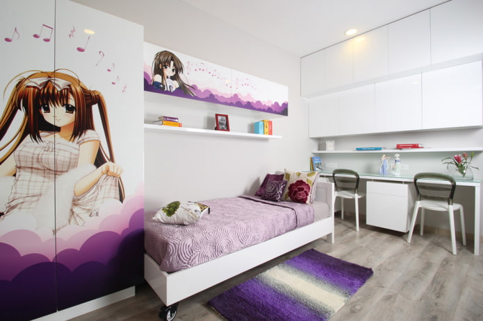 furnishing a bedroom for a teenage girl