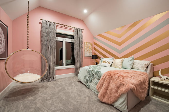 attic bedroom design for teenage girl