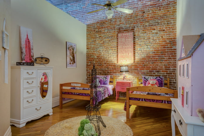 bedroom for two girls in loft style bedroom for two girls in loft style