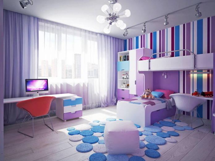 Violet-blue room for boys Violet-blue room for boys