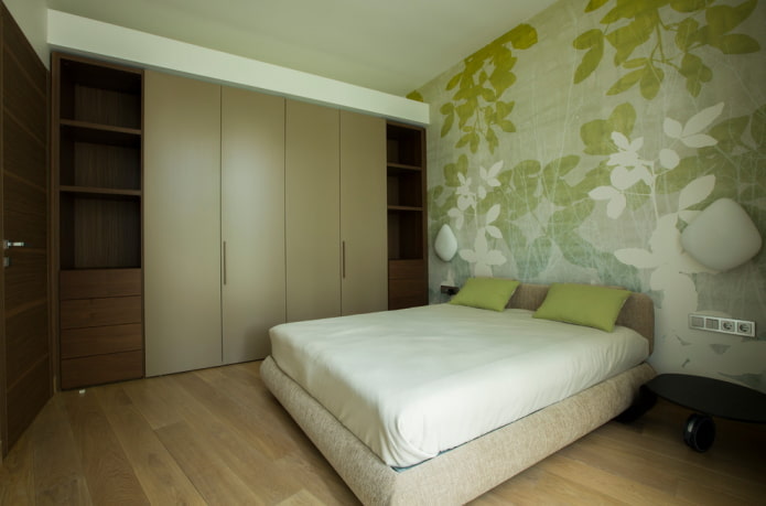 color combination in the interior of the bedroom in green tones color combination in the interior of the bedroom in green tones