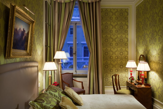 bedroom interior in olive shades bedroom interior in olive shades