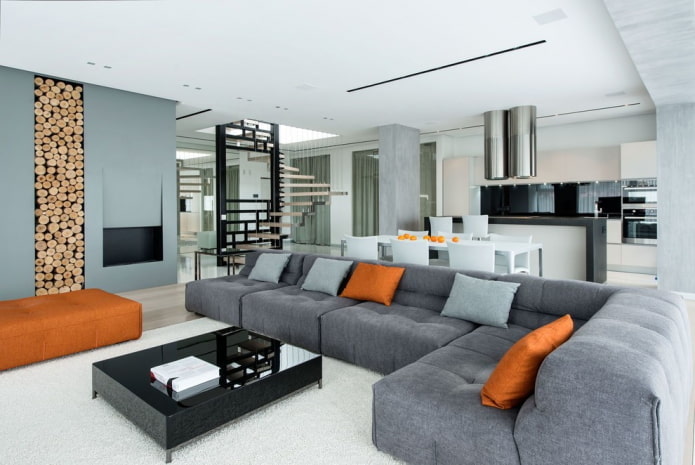 interior of a large bunk apartment