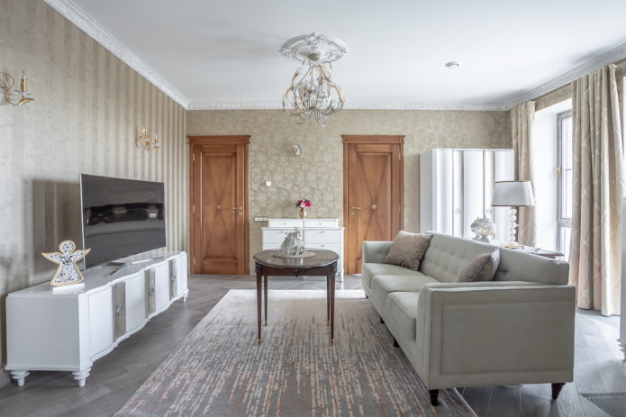 living room interior in neoclassical style living room interior in neoclassical style