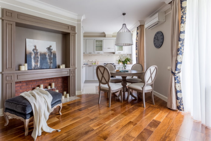 finishing of the floor in the interior in the neoclassical style finishing of the floor in the interior in the neoclassical style