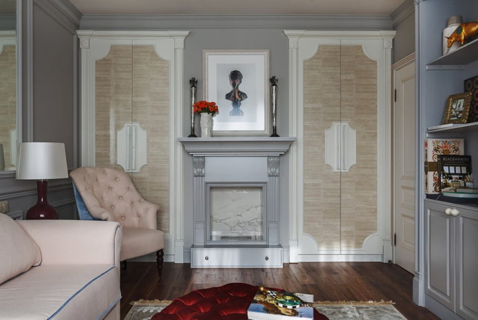 living room in neoclassical style living room in neoclassical style